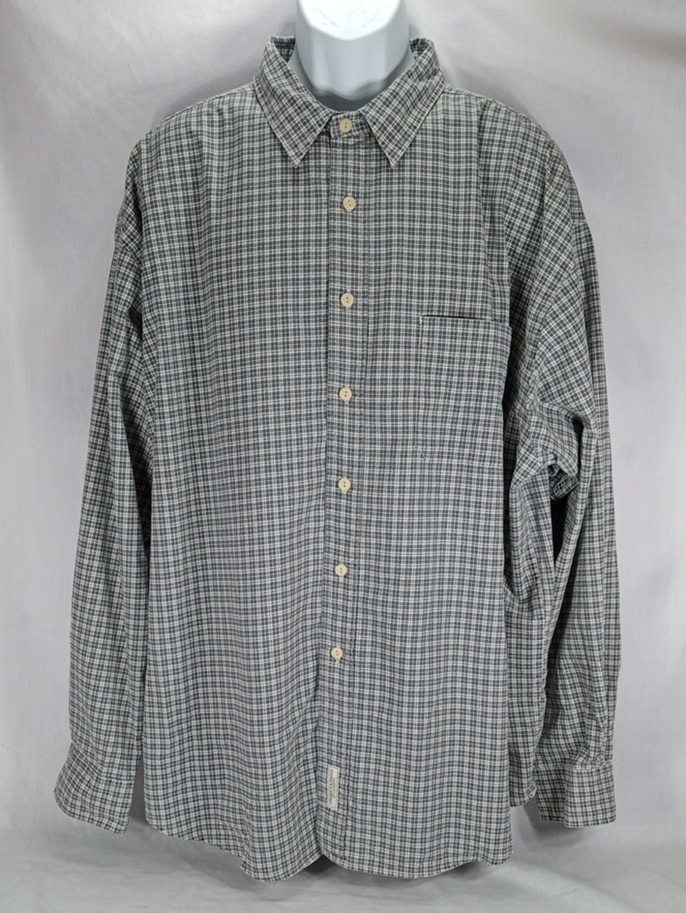 American Eagle Outfitters Durable Goods Plaid Long-Sleeve Button-Down Shirt XXL